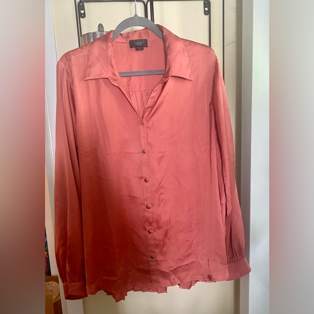 Silky Peachy Pink Blouse
